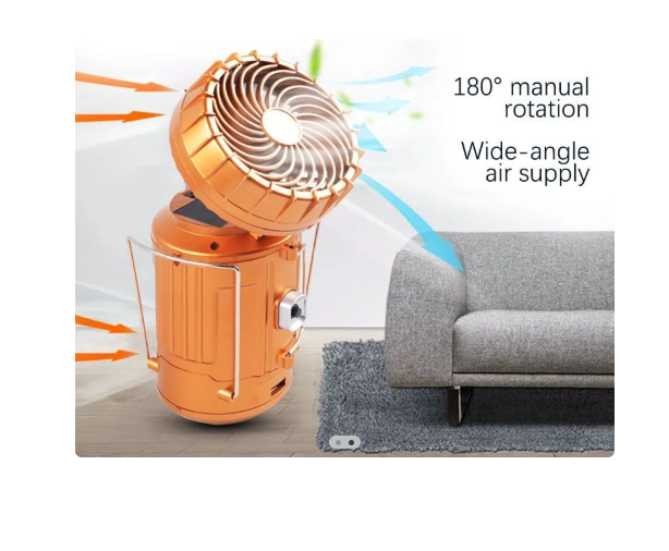 Miniatura 2 de Ventilador linterna luz led solar